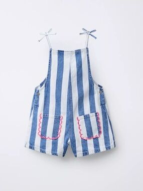 Zara striped denim romper